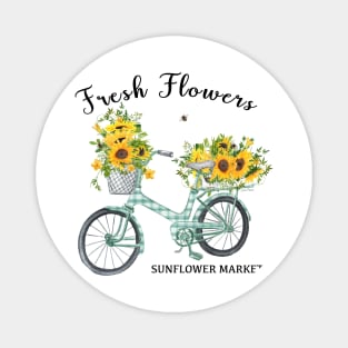 Farm Market Sunflowers D2 Magnet